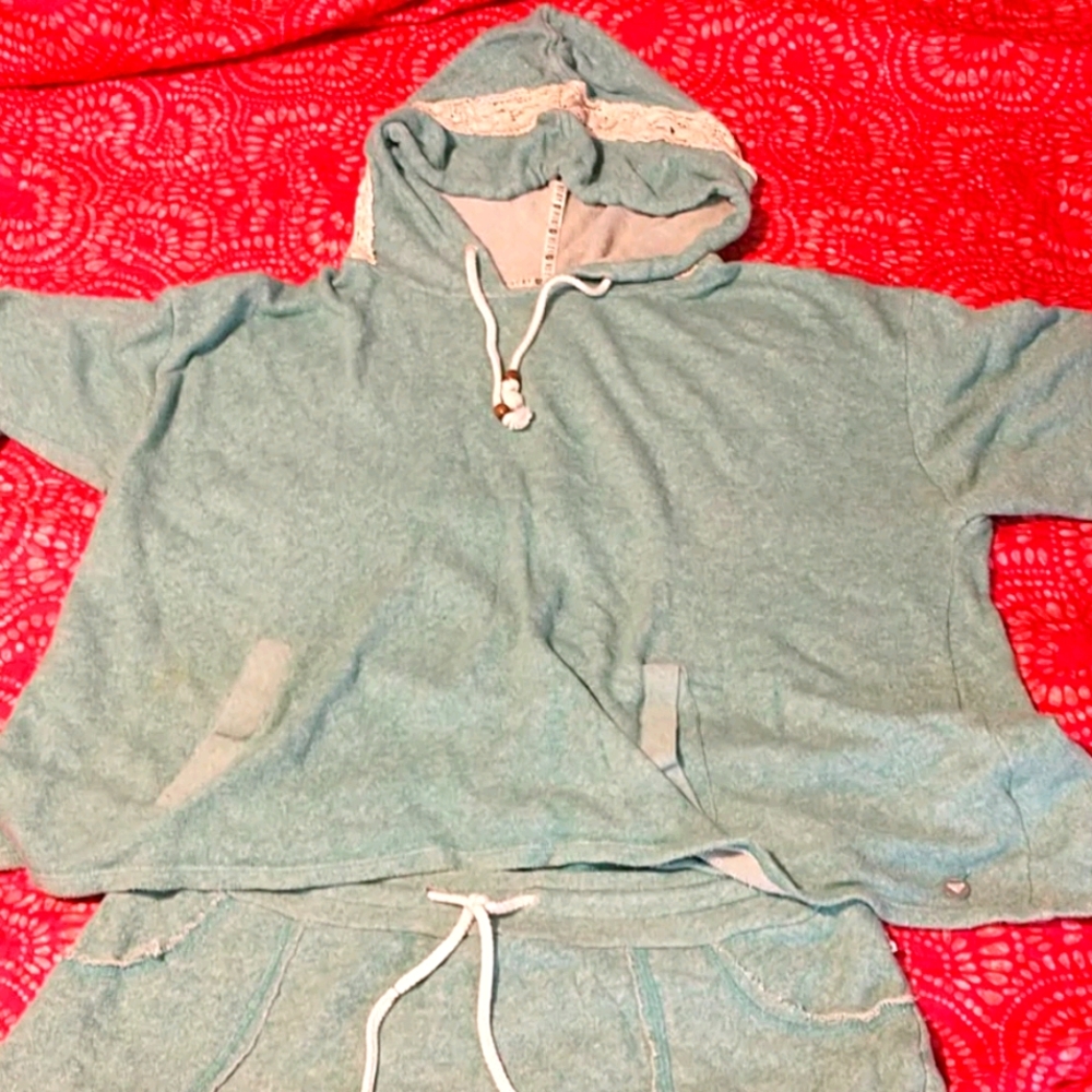 Roxy beachwear hoodie and mini set XL